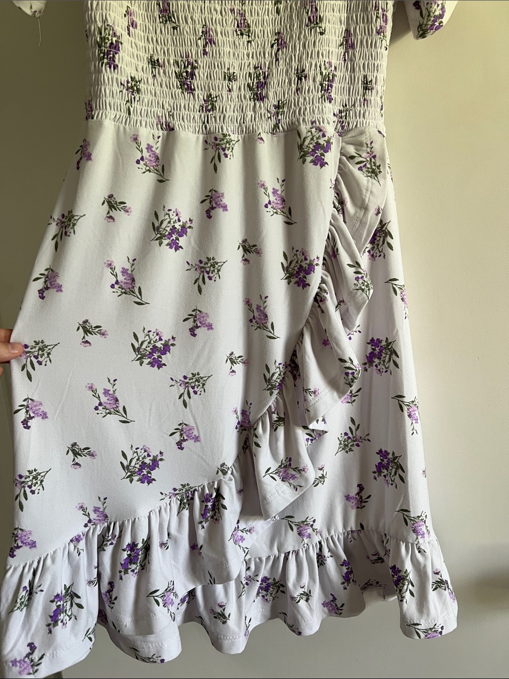 Smocked Floral Ruffle Mini Dress - Picture 4 of 5
